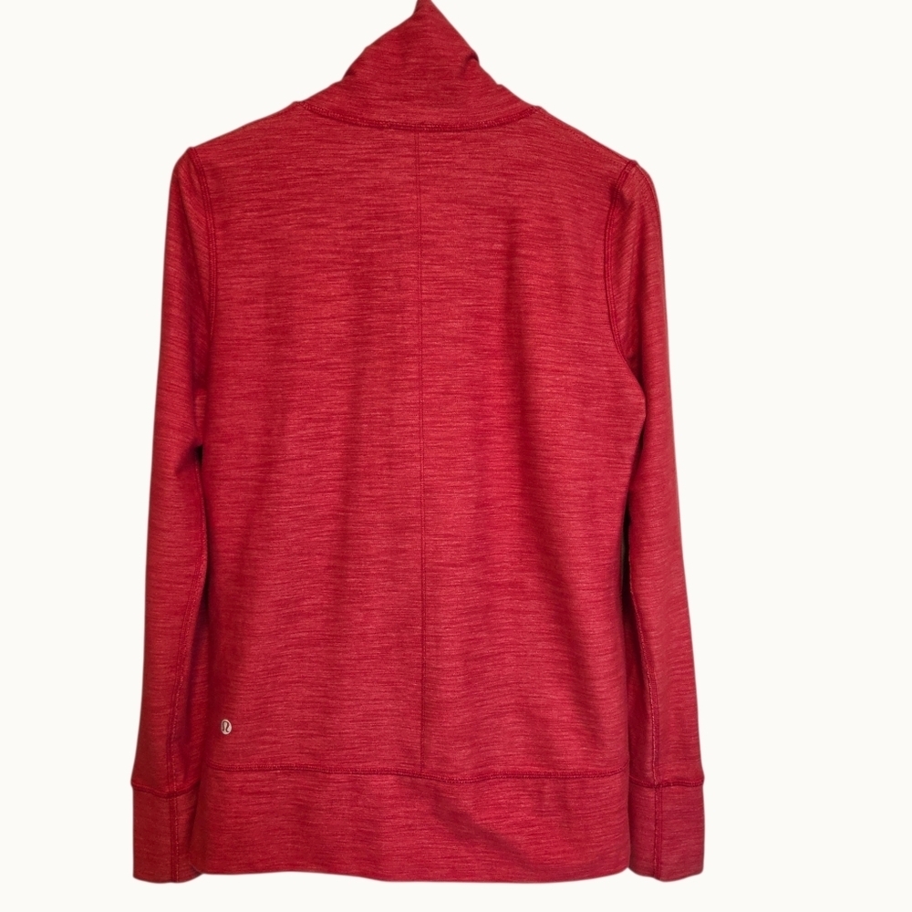 lululemon Athletica Red Heathered Full-Zip Jacket | Size 10 - Picture 3 of 5